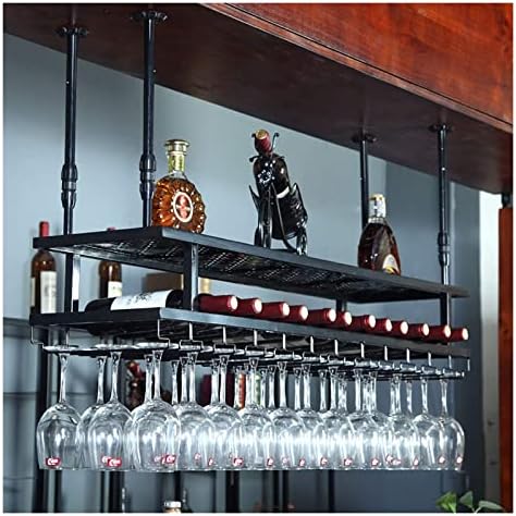 ALDEPO Industrial 2-Tier Wall Wine Rack - Dolphin Waves 60cm
