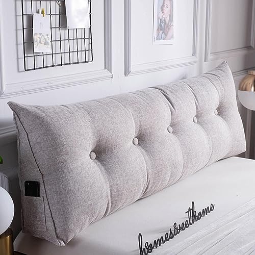 COZMAX Gray Solid Color Triangle Headboard Pillow