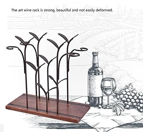 Stylish Freestanding Wine Rack for 4 Bottles and 4 Glasses White