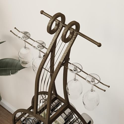32 Bottles Display Holder Freestanding Wine Rack for Kitchen and Living Room
