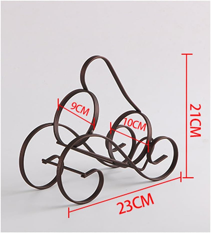 CdyBox Retro S-Shape Wine Bottle Holder Metal Decor