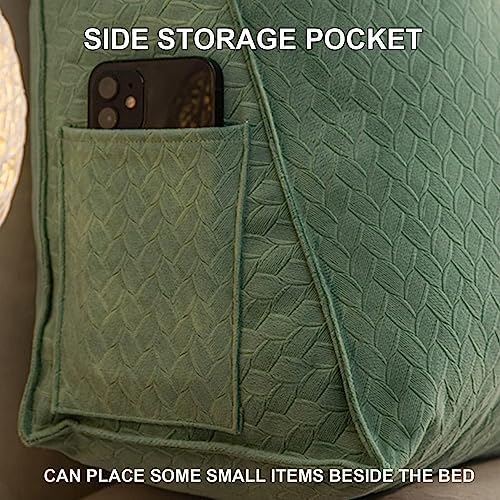 COZMAX Queen Size Reading Wedge Pillow - Green 150cm