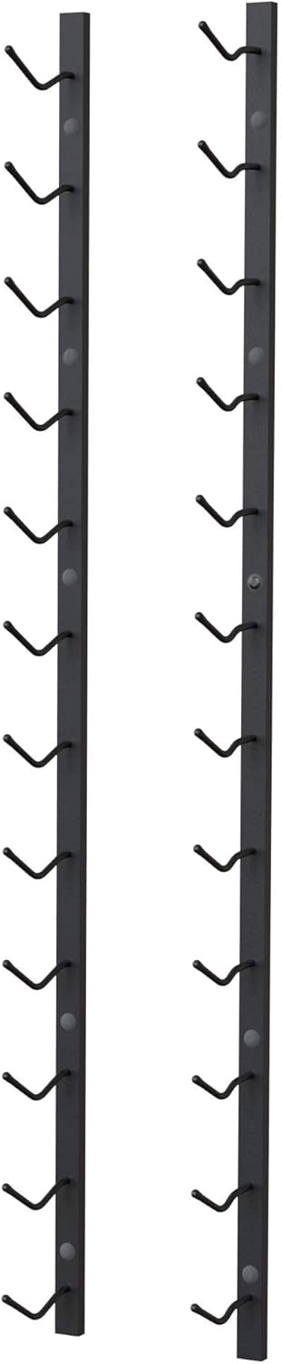 Y-Furniture Wall Mounted Wine Rack 12 Bottles Satin Black