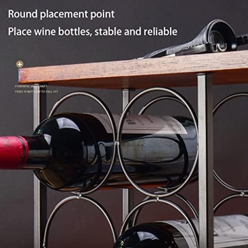 OXOAMP Freestanding Wine Rack with 6 Bottles and 2 Glass Holder