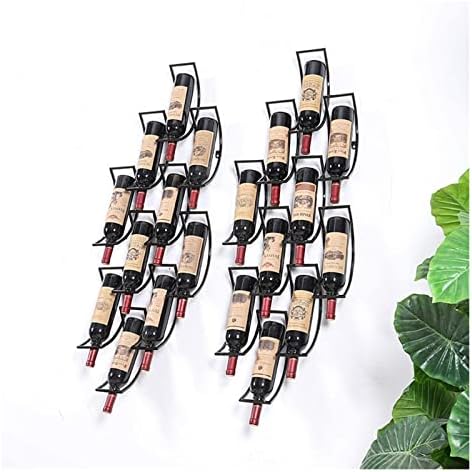 ALDEPO Wall Mounted Wine Rack 10 Bottles Bronze Black