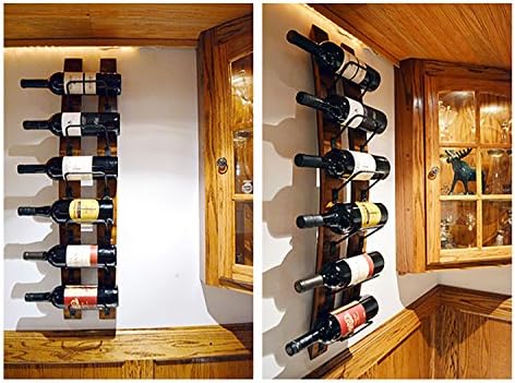 RONIXE Wall Mounted Wine Rack with 6 Bottles Storage