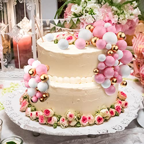 108 Pcs Ball Cake Toppers DIY Foam Balloons for Cakes and Parties