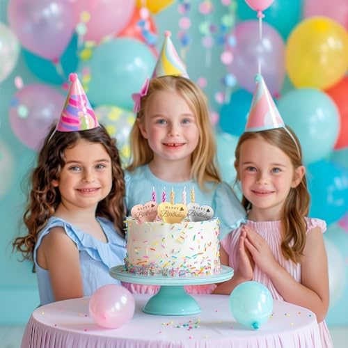 45PCS Happy Birthday Cake Toppers Multi-Shape Color