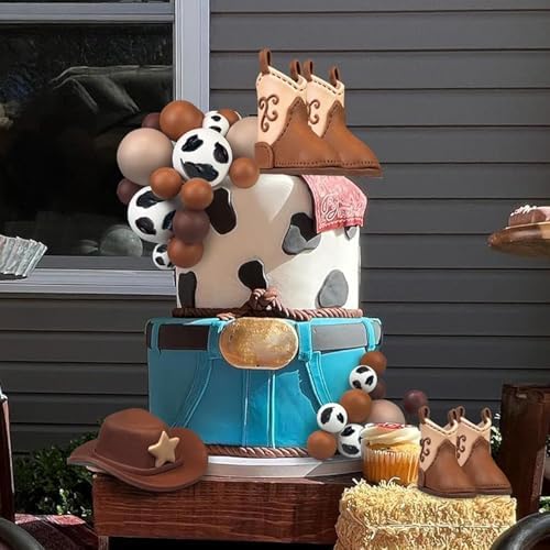 28PCS Cowboy Cake Toppers Western Theme Decorations