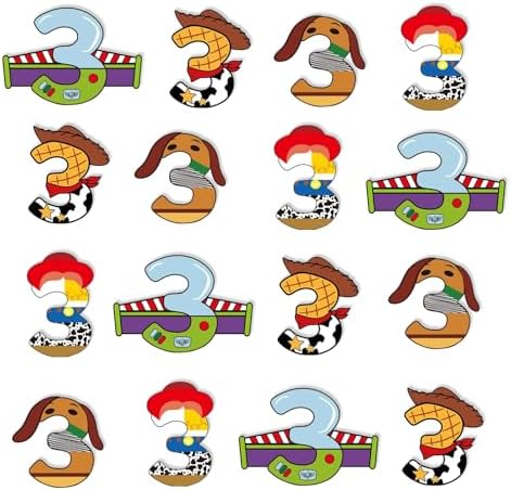 United-Unicorns 40 PCS 3rd Birthday Cupcake Toppers