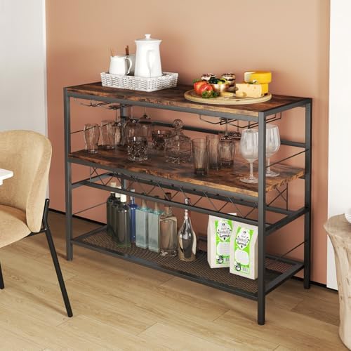 Giantex 4-Tier Wine Rack Table 7-Bottle Storage