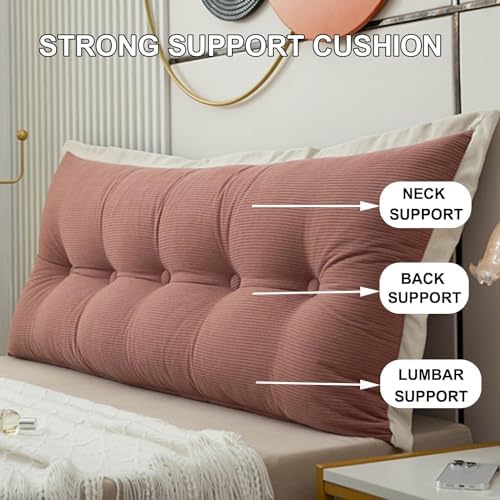 HIOSIEFUO Red Long Back Pillow with Washable Cover
