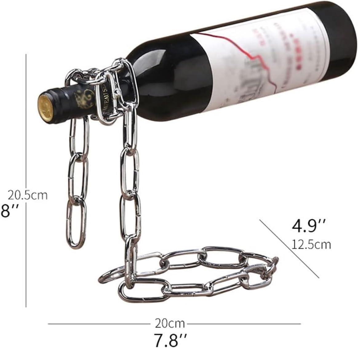 GTEFSWS Silver Freestanding Wine Rack with Suspension