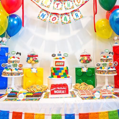 ZHUOWEISM 40 PCS Double Sided Game Controller Cupcake Toppers