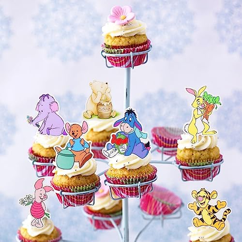 MEMOVAN Winnie Pooh Cupcake Toppers 48pcs Set