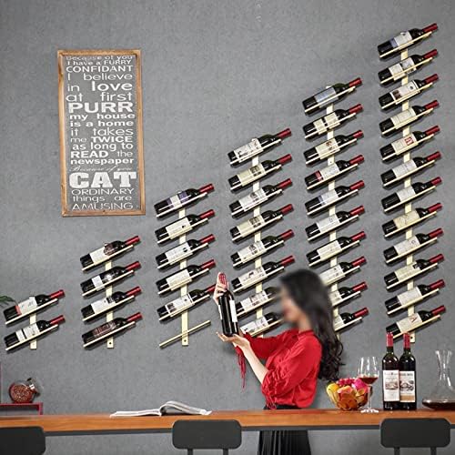 DFSY Wall-Mounted Wine Rack 6 Bottles Gold 1