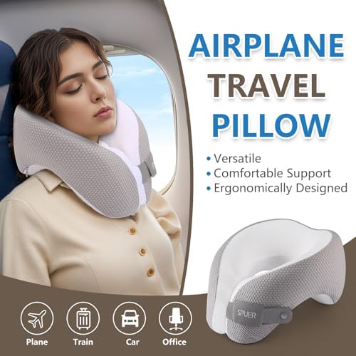 SPUER 2in1 Ergonomic Travel Neck Pillow