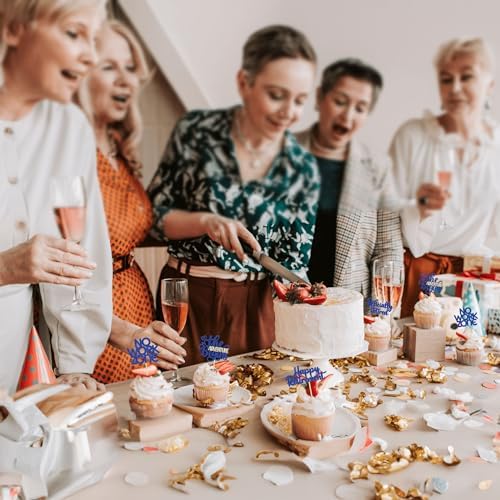 24Pcs Happy Retirement Cupcake Toppers Decorations