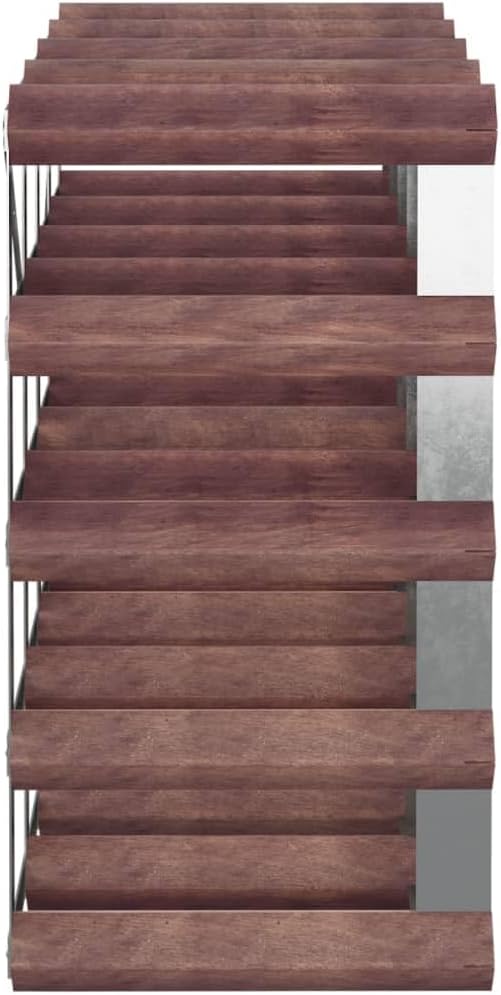 YAFF 20-Bottle Brown Solid Wood Wine Rack