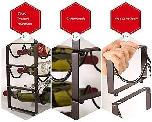 12 Bottle Wine Rack - Freestanding Steel Storage Organizer