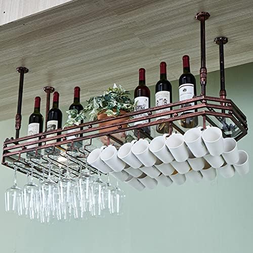 DASHADAO Ceiling Wine Glass Rack Bronze Adjustable 80x35cm