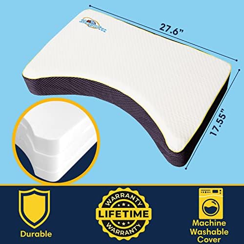 Sleepnitez Back and Side Sleeper Pillow for Neck and Shoulder Pain Relief