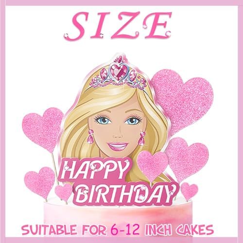 QUEXIAOKANG Girl Cake Topper Set 12 Pcs