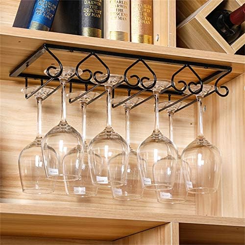 CGF Wall-Mounted Wine Rack Organizer Black 3040506070x23x6cm