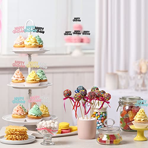 Gyufise 24Pcs Happy Birthday Cupcake Toppers