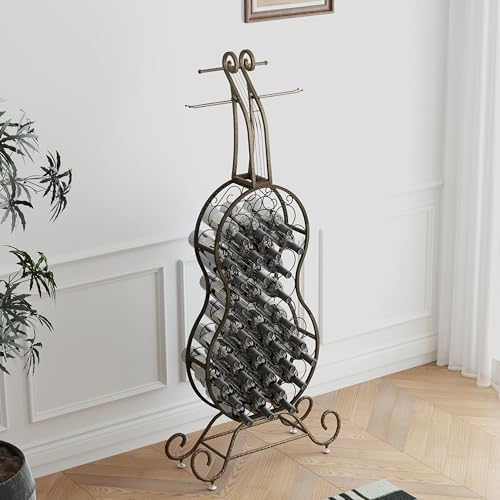 32 Bottles Display Holder Freestanding Wine Rack for Kitchen and Living Room