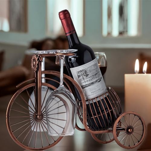 Bike Shaped Wine Bottle Holder Freestanding Countertop Wine Rack