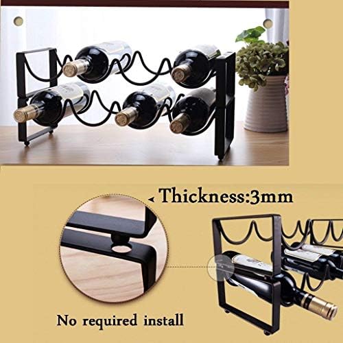 NERDOH 2 Tier Iron Wine Rack with Storage Stand 1
