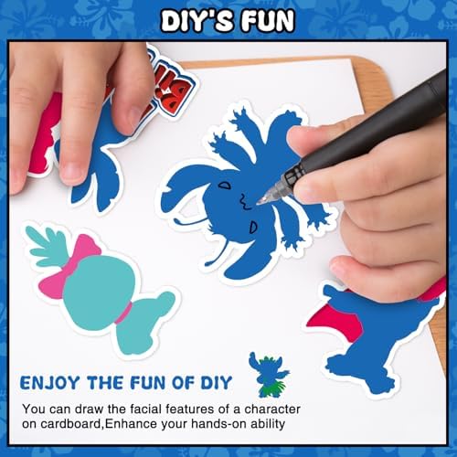 25 Pack Blue Cartoon Birthday Cake Toppers for Youth Parties 1