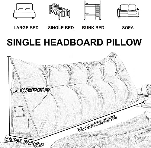COZMAX Tufted Button Headboard Pillow - Pink Single Size