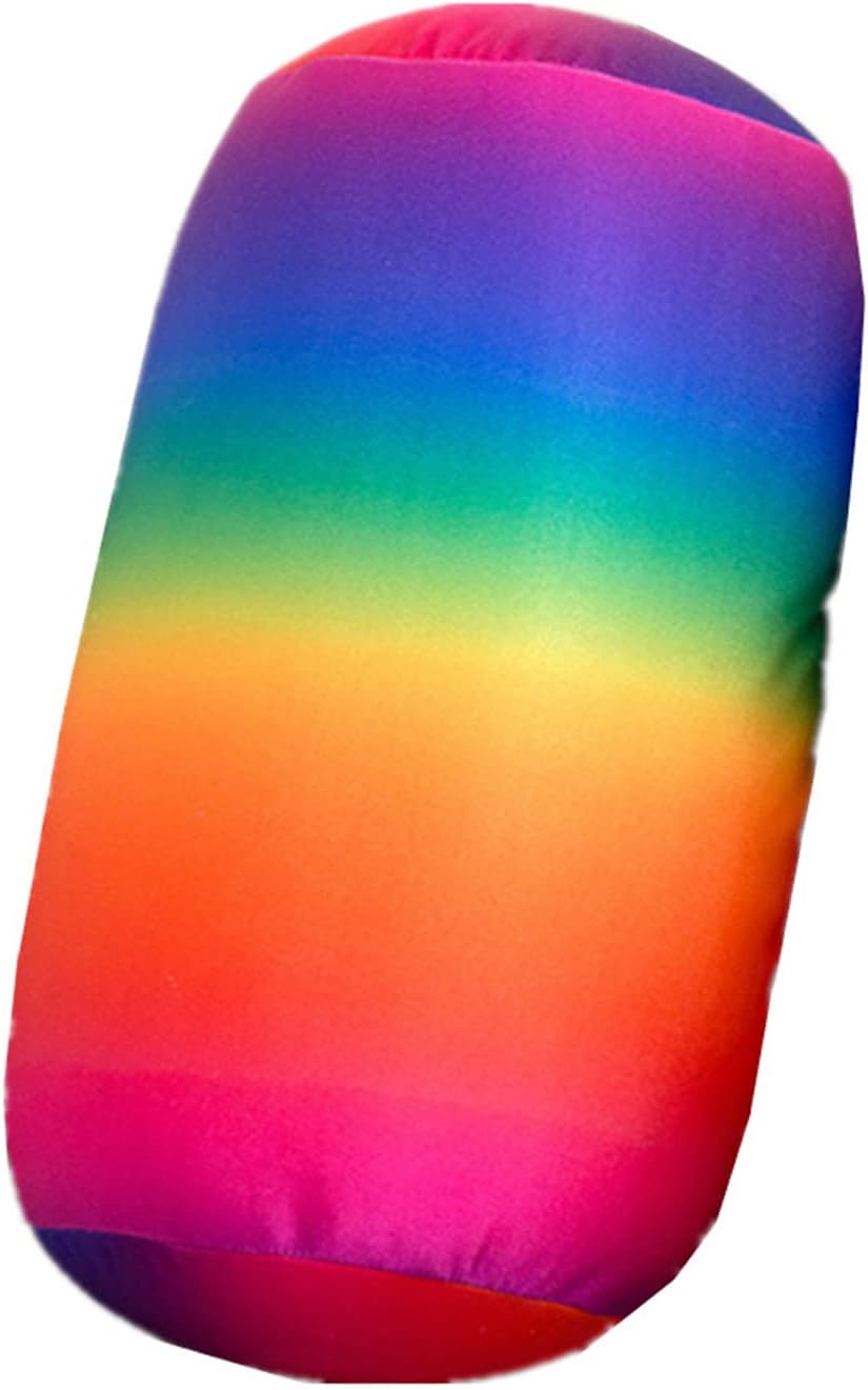 ASkinds Cylindrical Roll Pillow - 7 x 12 Rainbow Microbead Support Cushion