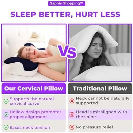 Cervical Neck Support Pillow for Sleep Comfort