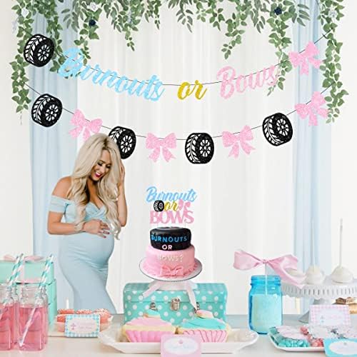 Balterever Gender Reveal Decorations Blue Pink Bunting Banner Kit