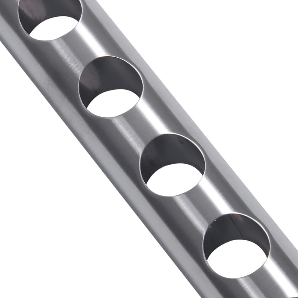 12 Hole Wall-Mounted Wine Rack - Stainless Steel Storage Display