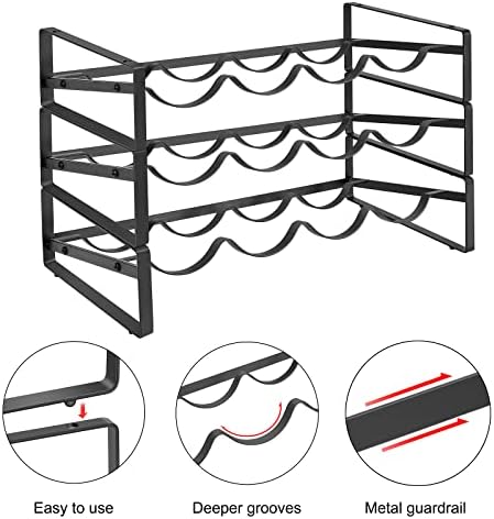 PAFISH 3 Tier Wine Rack for Kitchen Bar Pantry