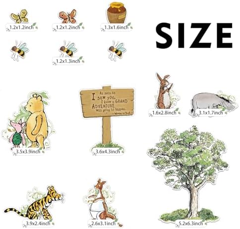 Winnie Cake Toppers 13pcs Baby Shower Decorations