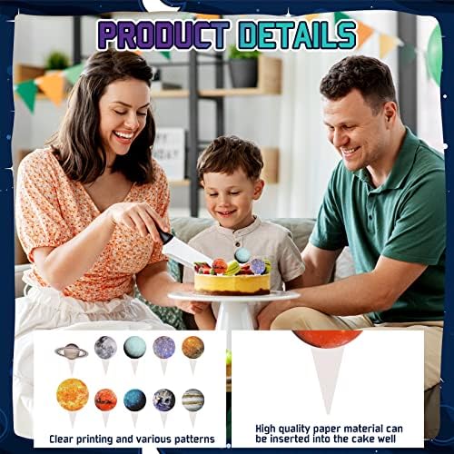 Sabary 50 Pcs Space Cupcake Toppers Set 1