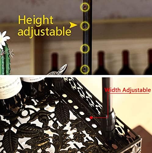 Adjustable Metal Wine Rack Wall Mount Holder