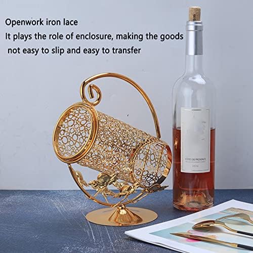 JUSHZ Wall Mounted Wine Rack with Iron Art Design 1
