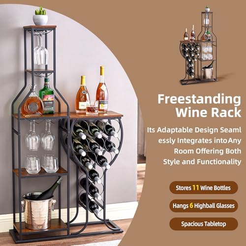 IRCPEN Corner Wine Rack 5 Tier Storage Shelf