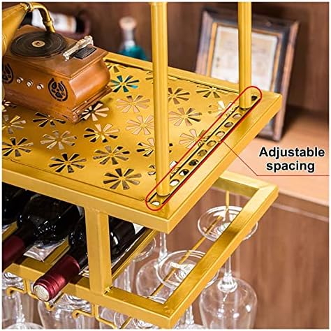 ALDEPO Industrial 2-Tier Wall Wine Rack - Dolphin Waves 60cm