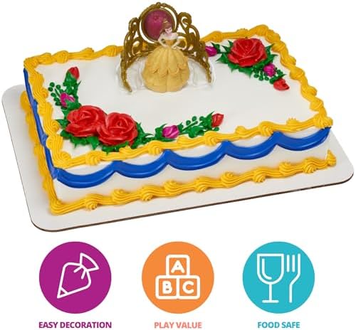 DecoSet Disney Princess Belle Cake Topper 2-Piece Set