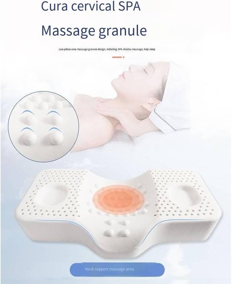 YHZEXUDA Natural Latex Cervical Pillow for Neck Pain Relief 1