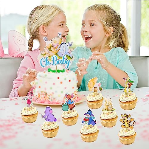 MEMOVAN Winnie Pooh Cupcake Toppers 48pcs Set