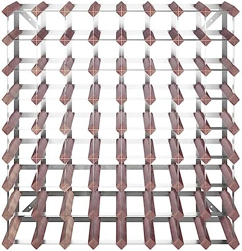 YAFF 72 Bottle Brown Solid Wood Wine Rack 1