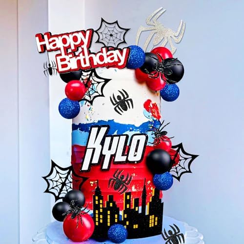 48Pcs Spider Birthday Decoration Set